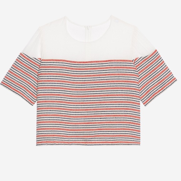 Sandro Paris Striped Cropped Top - Picture 3 of 10